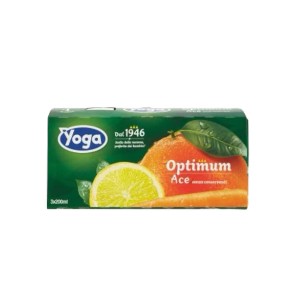 Yoga Optimum ACE Orange, Carrot and Lemon Juice, 3 x 200 ml