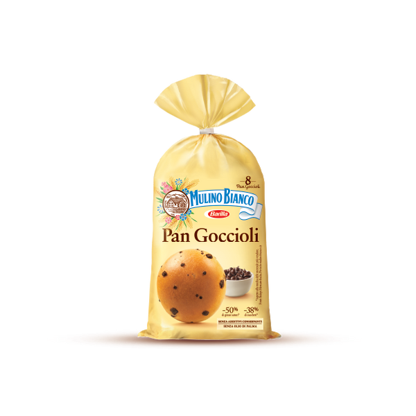 Mulino Bianco Pan Goccioli Chocolate Chip Buns, 8 Pack