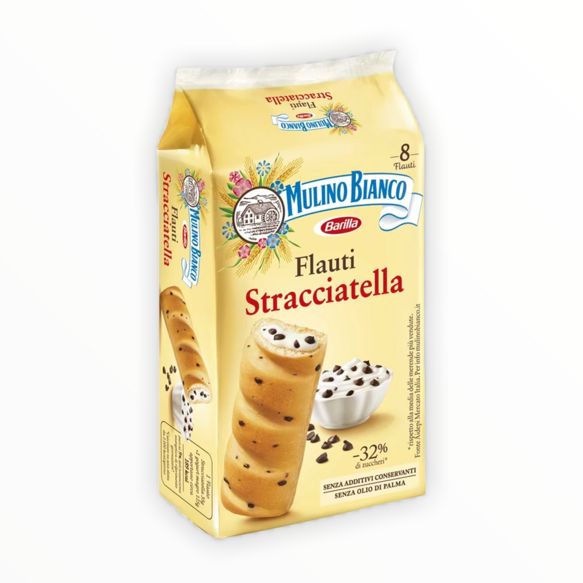 Mulino Bianco Flauti Stracciatella Snack Rolls, 8 Pack, 280g