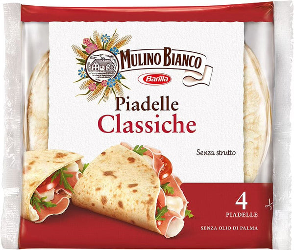 Mulino Bianco Piadelle Classic Italian Flatbread, 4 Count