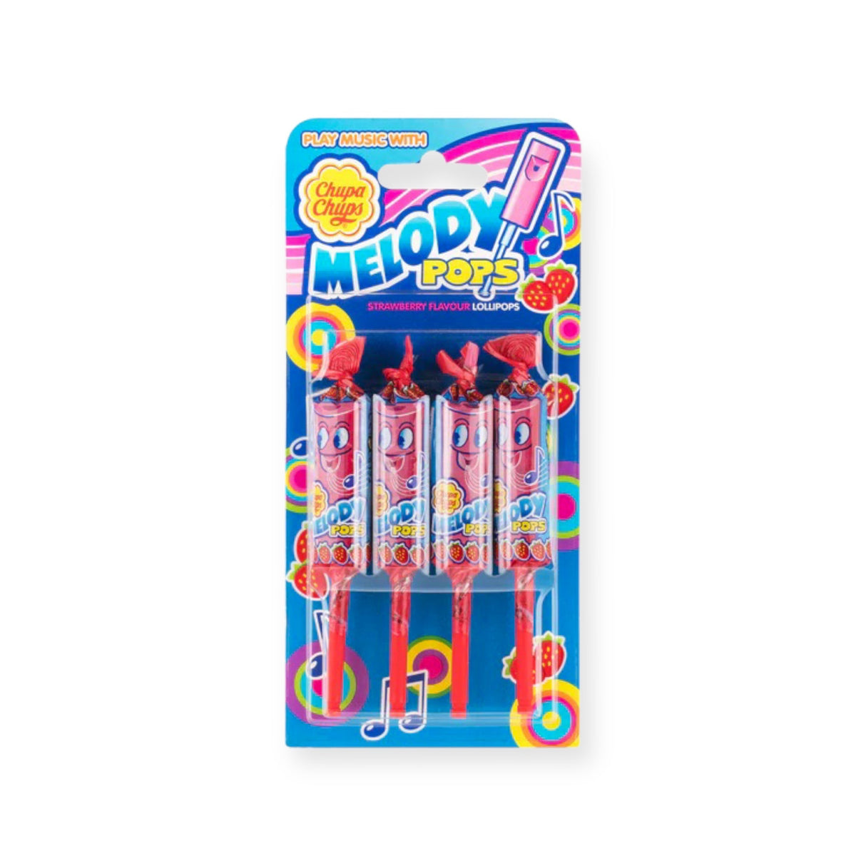 Chupa Chups Melody Pops Strawberry  4x15g