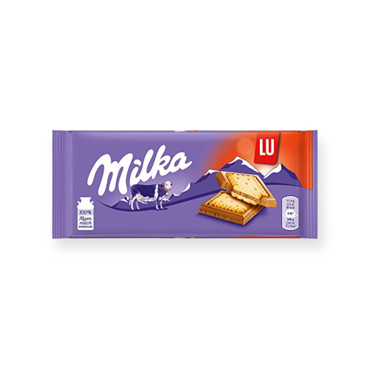 Milka Milk Chocolate with Lu Biscuits Bar, 87g