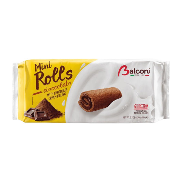 Balconi Mini Rolls with Chocolate Cream, 180g