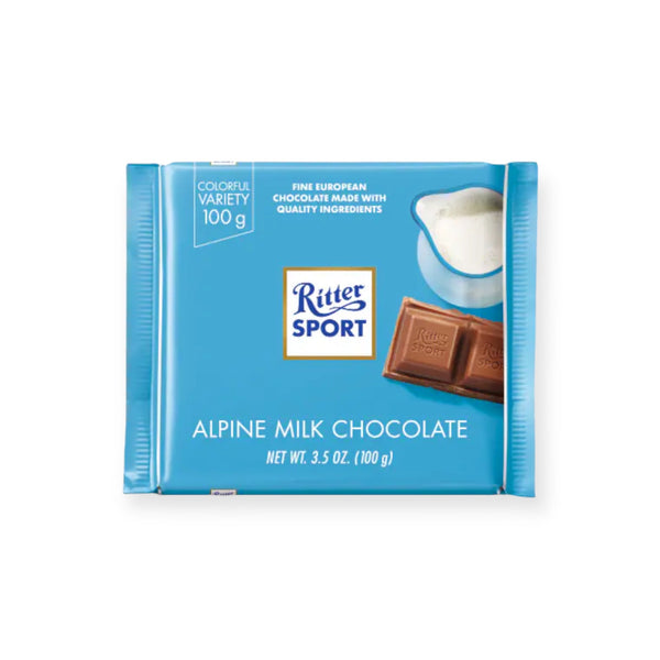 Ritter Sport Alpine Milk Chocolate, 100g