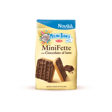 Mini fette biscottate with chocolate milk, Mini Rusks Mulino Bianco covered with milk chocolate