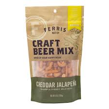 Ferris Nut Co. - Craft Beer Mix Jalap Ched, 4 oz (Pack of 12) - Spicy Snack Mix