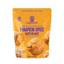 Lakanto - Gluten-Free Pumpkin Spice Muffin Mix, 9.9 oz (Pack of 8) - Dairy & Yeast Free