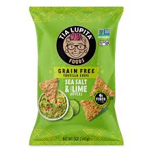 Tia Lupita - Sea Salt Lime Chips, 5 oz (Pack of 12) - Gluten-Free Snacks