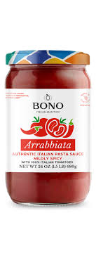 Bono - Arrabbiata Sauce, 24 oz (Pack of 6) - Gluten-Free Pasta Sauce