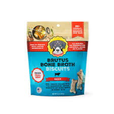 Brutus Broth Dog Biscuits Beef, 8 oz (Pack of 6) - Virginia Made Treats