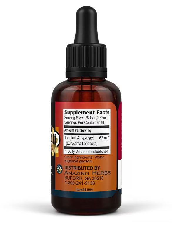 Amazing Herbs Tongkat Ali Express Black Seed Liquid Extract, 1 oz