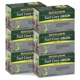 Bigelow Earl Grey Green Tea, 20 Count Tea Bags, Case of 6
