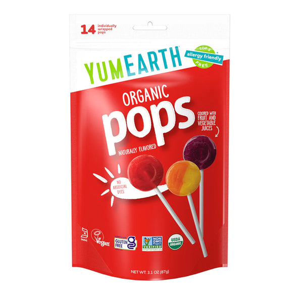 YumEarth Organic Lollipops, Assorted Fruit Flavors, Case of 6, 3 Oz – USDA Certified Organic Candy