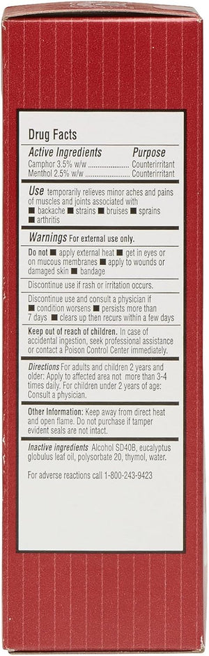 J.R. Watkins Natural Pain-Relieving Liniment Spray, Menthol & Camphor, 4 OZ