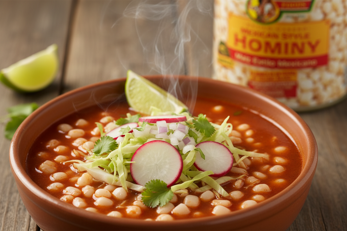 Juanita's Hominy Pozole Close-Up