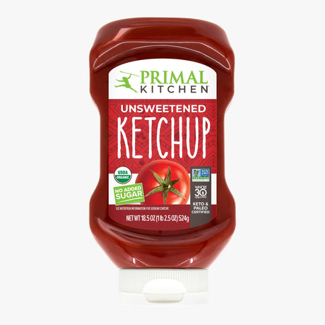 Primal Kitchen Unsweetened Ketchup, 6-Pack (18.5 Fl Oz per Bottle) - Cozy Farm 