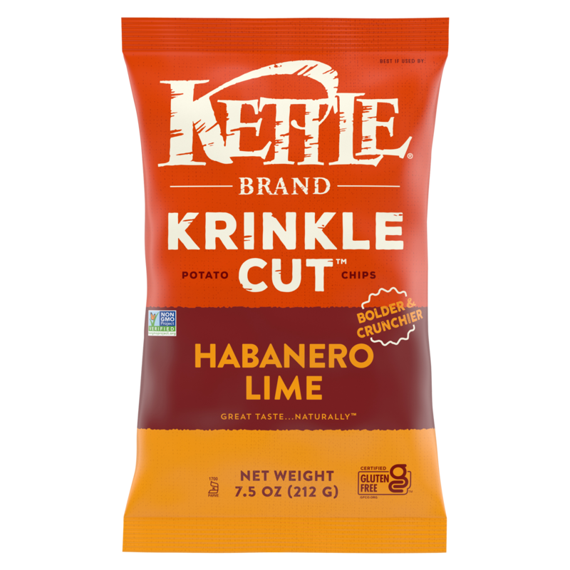 Bags  Kettle Brand Krinkle Chips Habanero Lime (Pack of 12 7.5oz Bags) - Cozy Farm 