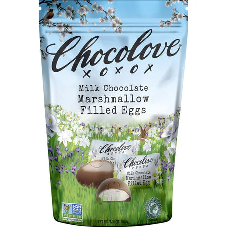 Chocolove Milk Chocolate Marshmallow Filled Eggs (Pack of 8) 7.05 Oz - Cozy Farm 