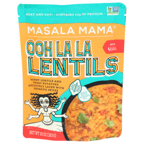 Masala Mama - Oh La Lentil Heat Eat, 10 oz (Pack of 6) - Spicy Lentil Meal