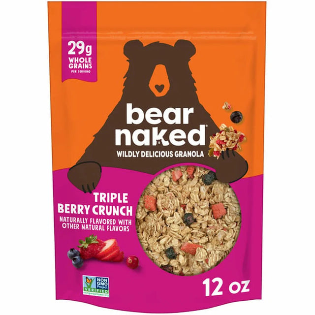 Bear Naked Granola - Triple Berry Crunch, 12 Oz. (Pack of 6) - Cozy Farm 