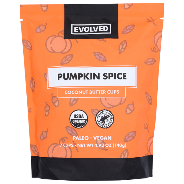 Evolved - Organic Pumpkin Spice Cups, 4.93 oz (Case of 36) - Dairy Free Treat
