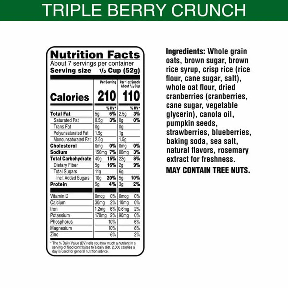 Bear Naked Granola - Triple Berry Crunch, 12 Oz. (Pack of 6) - Cozy Farm 