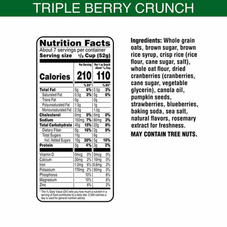Bear Naked Granola - Triple Berry Crunch, 12 Oz. (Pack of 6) - Cozy Farm 