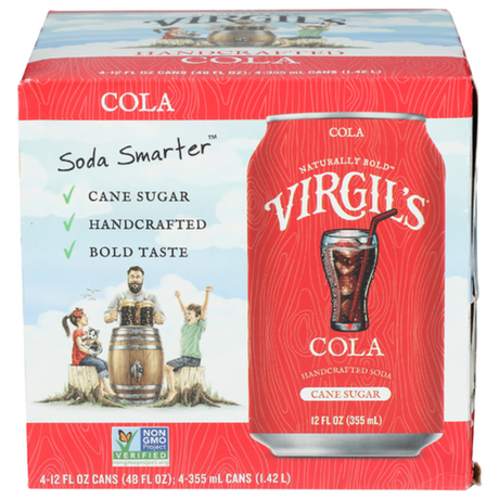 Virgil's Soda Cola, 04/12 fl oz (6 Pack) - Gluten-Free Soda