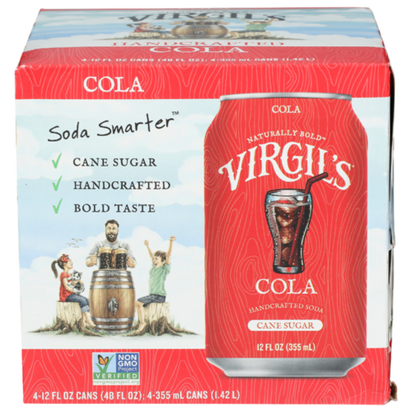 Virgil's Soda Cola, 04/12 fl oz (6 Pack) - Gluten-Free Soda