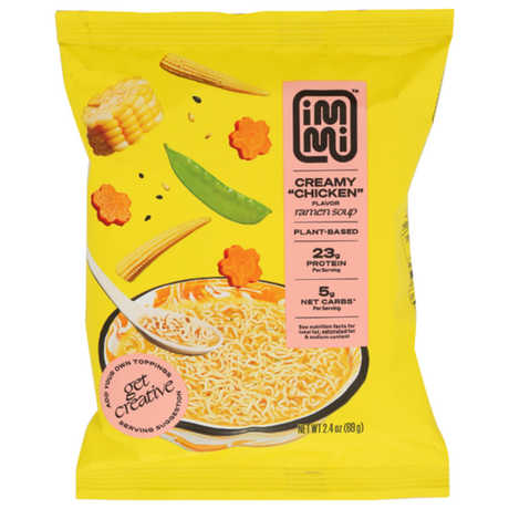 Immi - Creamy Chicken Ramen, 2.4 oz (Pack of 6) - Low Carb Noodles