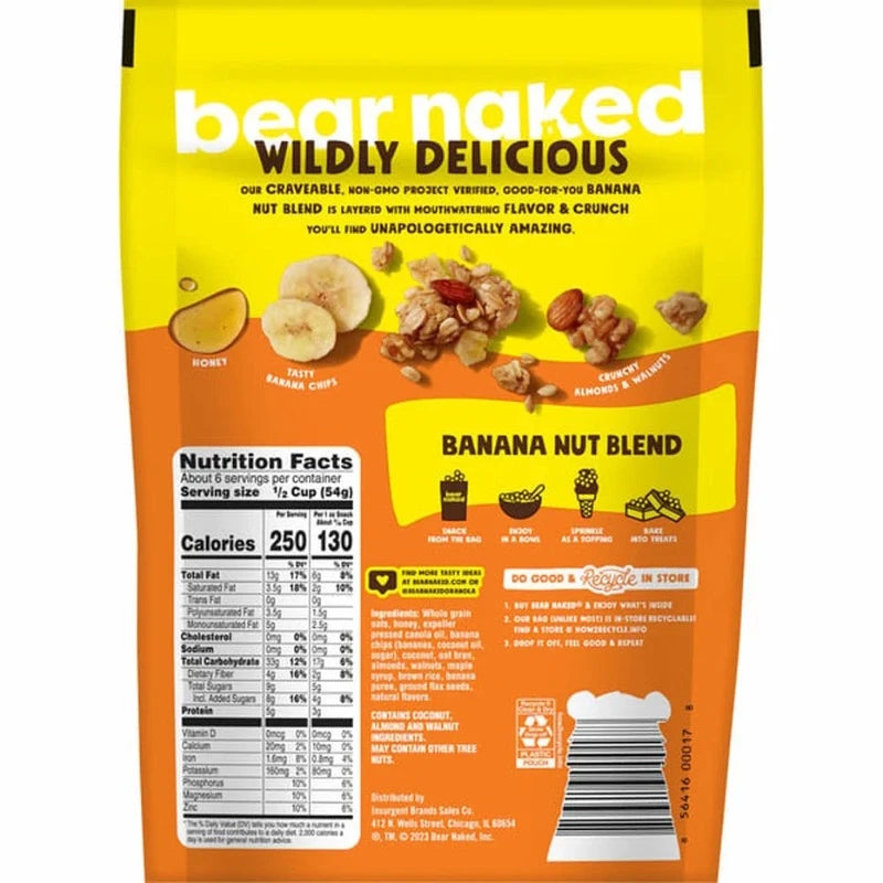 Bear Naked Granola - Banana Nut Blend (Pack of 6 - 12 Oz.) - Cozy Farm 