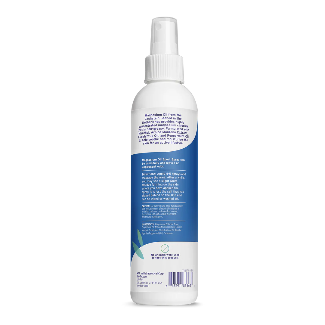 Life Flo Pure Magnesium Oil Spray, 8 Ounces