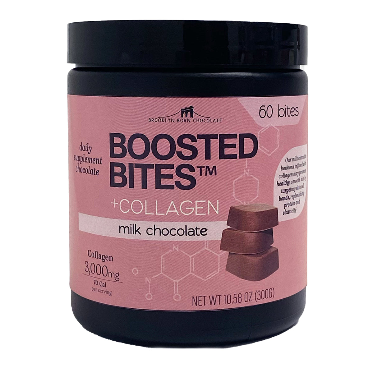 Brooklyn Born Chocolate - Milk Chocolate Collagen Bites, 10.58 oz (Pack of 6) - Gluten-Free Kosher Treat