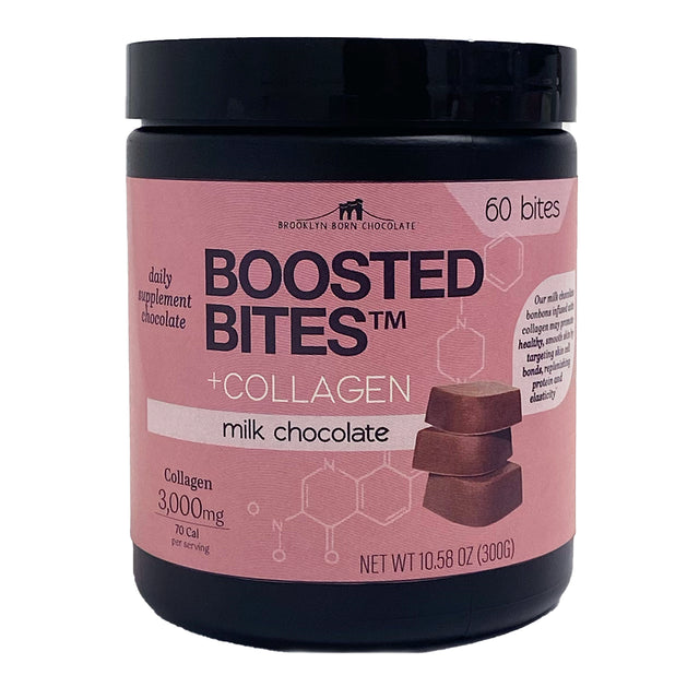 Brooklyn Born Chocolate - Milk Chocolate Collagen Bites, 10.58 oz (Pack of 6) - Gluten-Free Kosher Treat