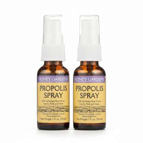 Pack of two Honey Gardens Propolis Spray bottles