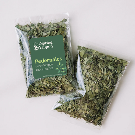 Case of Pedernales Green Yaupon – Green Yaupon – Loose Leaf & Tea bags