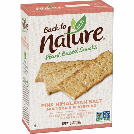 Back To Nature Multigrain Flatbread with Pink Himalayan Salt (Pack of 6 - 5.5 Oz. Each) - Cozy Farm 