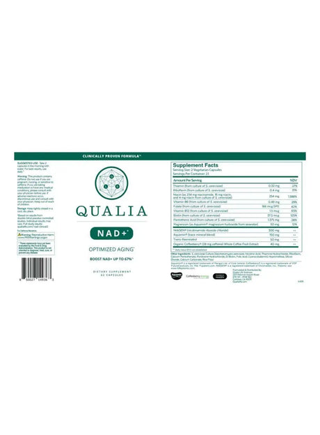 Qualia NAD+ Optimized Aging Supplement, 42 Capsules
