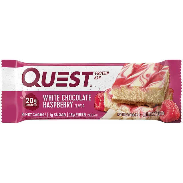 Quest Bar - White Chocolate Raspberry (2.12 Oz.),  12-Pack - Cozy Farm 