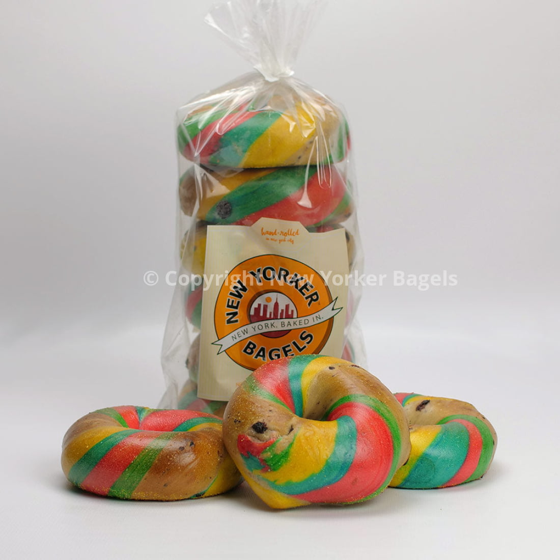 New York Rainbow Bagels, Fresh Hand-Rolled NYC Bagels, Gift Box