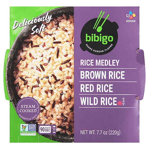 Bibigo - Rice Medley Brn Red Wild (Pack of 6-7.7 Oz) - Cozy Farm 