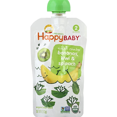 Happy Baby Stage 2 Ban Spin Fruit, 4 Oz, 16-Pack - Cozy Farm 