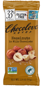Chocolove - Mini Hazelnut Milk Chocolate Bars, 1.3 oz (Pack of 12) - Gluten-Free Kosher Treat