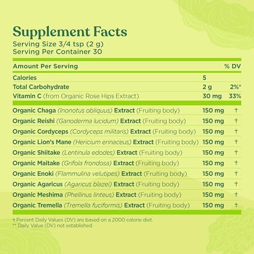 Four Sigmatic Protect Mushroom Blend, Organic Adaptogen & Antioxidant Drink Mix, 2.12 Oz