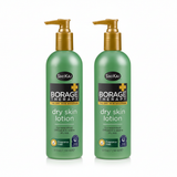 Shikai Borage Therapy Unscented Dry Skin Lotion 8 fl oz Pack of 2 — omega-6 borage seed oil, non-greasy, cruelty-free body lotion for dry and sensitive skin