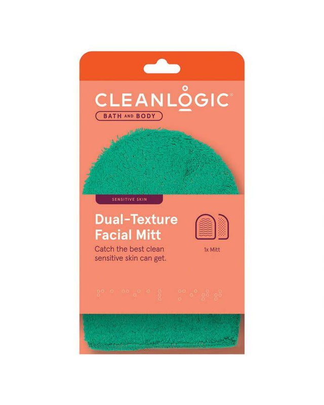 Cleanlogic Facial Mitt Dual Texture  - 1 Ct - Cozy Farm 