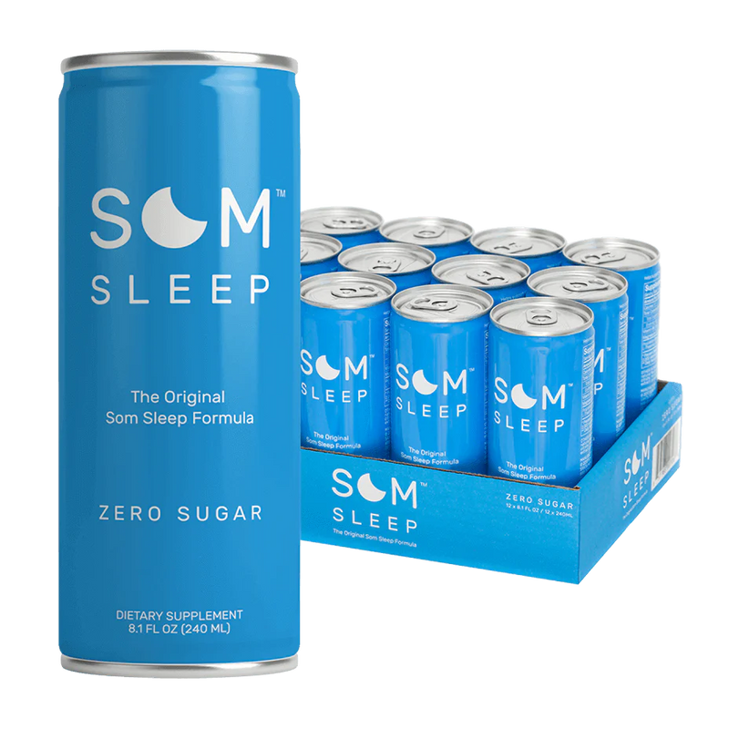 Som Sleep Original Zero Sugar  for Deep Sleep & Relaxation | Pack of 12 - 8.1 Fl Oz - Cozy Farm 