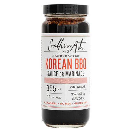 Southern Art - Korean BBQ Sauce Sweet Savory, 12 fl oz (Case of 12) - Authentic Flavor Experience