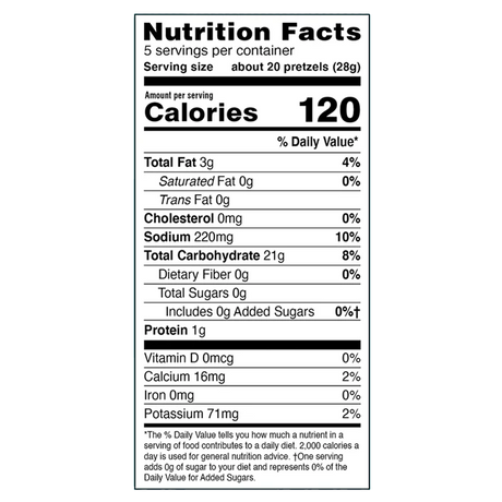 Fitjoy - Grain Free Pretzels Sea Salt - Case Of 12 - 5 oz - Cozy Farm 