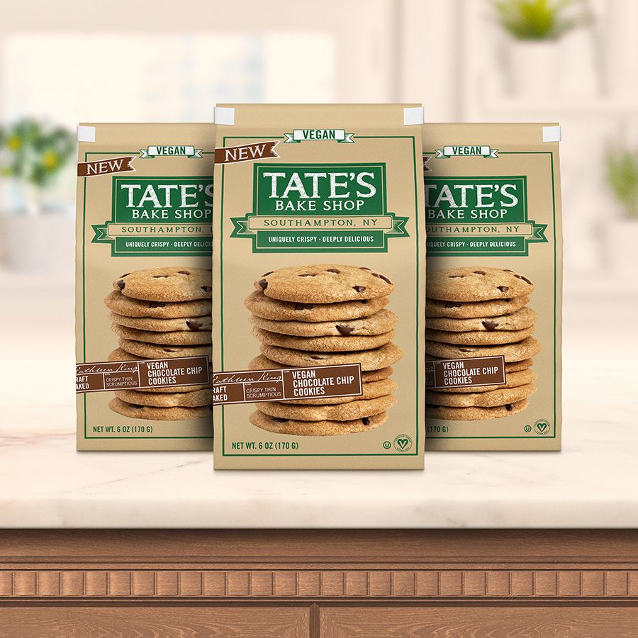 Tate's Bake Shop Chocolate Chip Vegan Cookies, 6 Oz Pack - Cozy Farm 